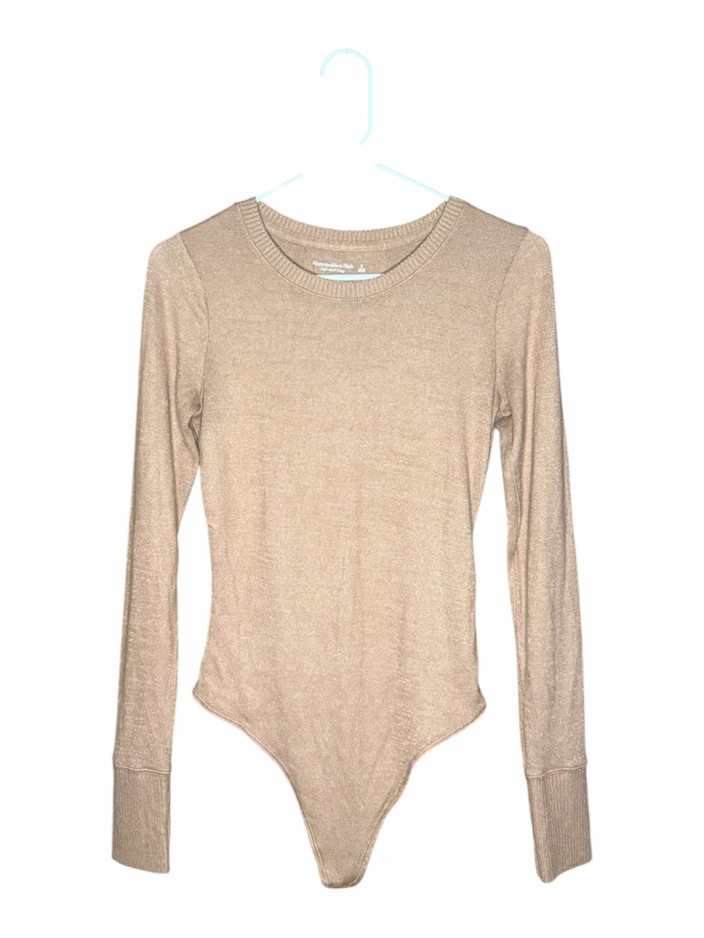 Abercrombie & Fitch Soft A&F Cozy Long Sleeve Bodysuit Brown | Size Small